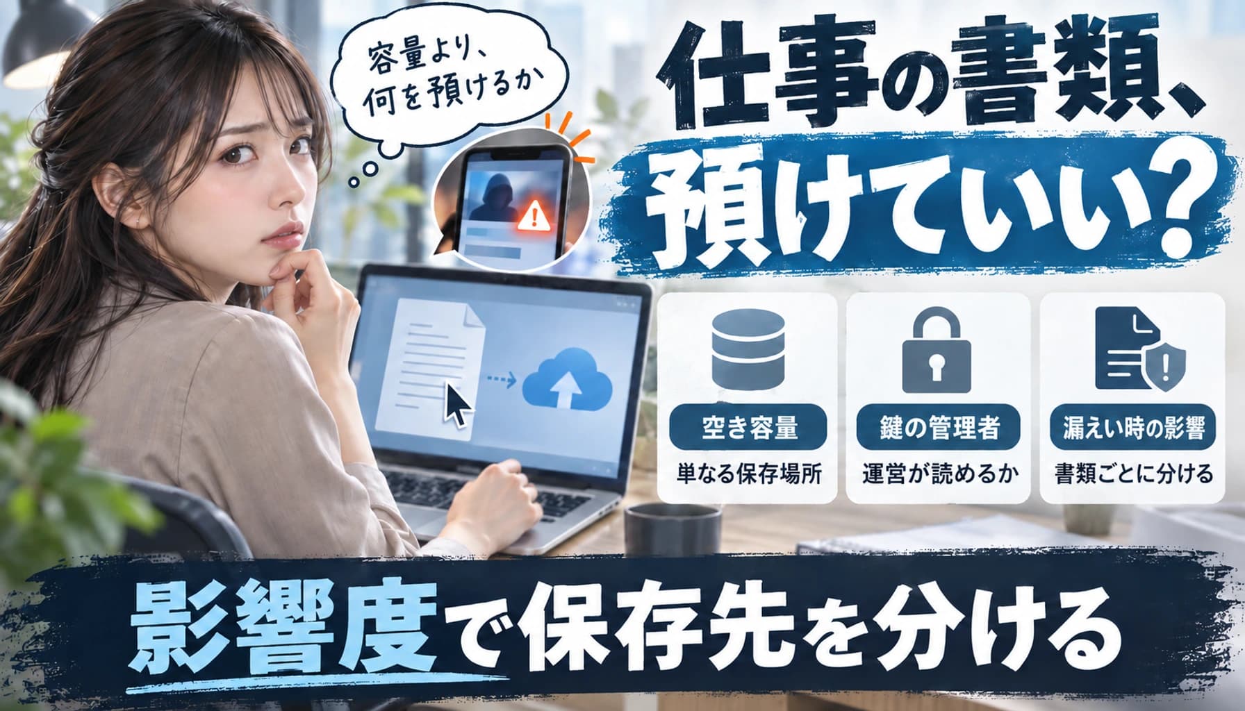 無料50GBに仕事の書類まで預けていい?楽天ドライブ漏えいで見直す保存ルールのヒーロー画像
