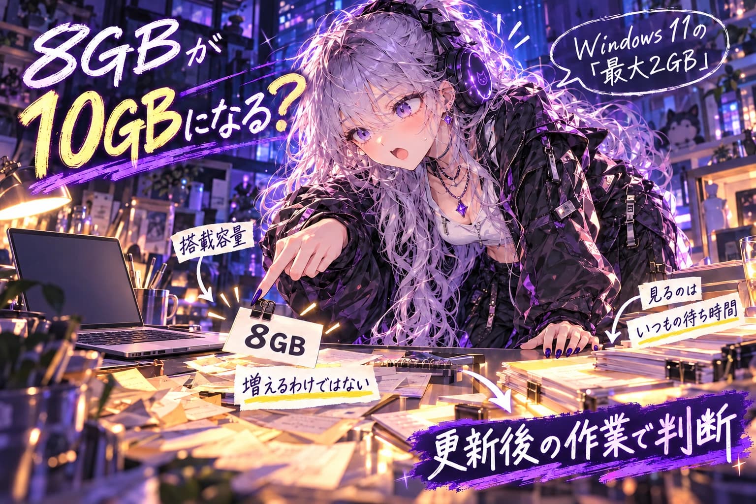 Windows 11の8GBが10GB相当に?最大2GBの意味と買い替え前の確認