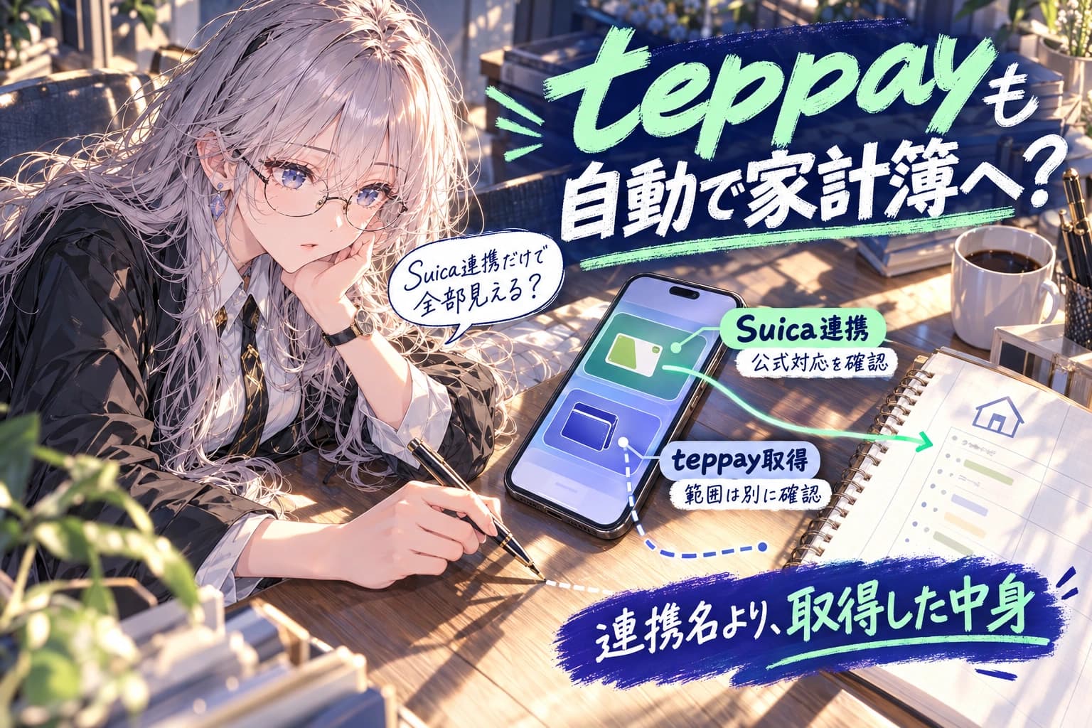 teppayはマネーフォワードに自動連携できる?Suica明細と残高の確認ポイント