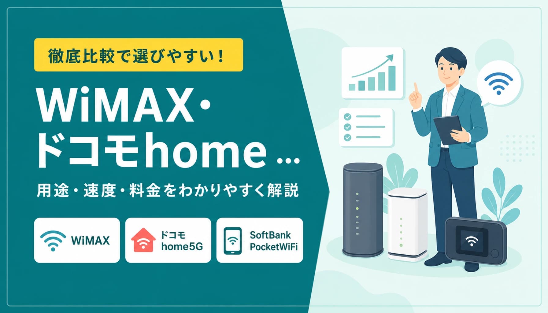 home 5GとWiMAXを働き方で選ぶ業務回線ガイドのヒーロー画像