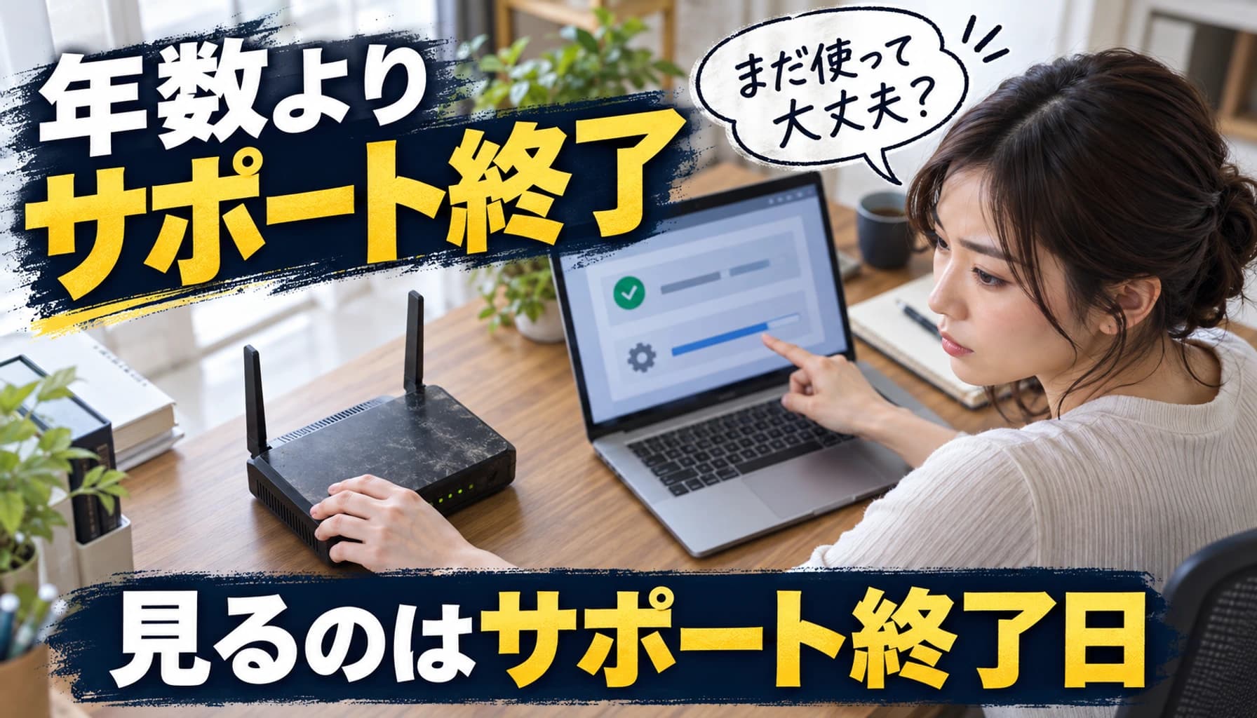 壊れていないWi-Fiルーター、いつ買い替える?AI時代でも「年数」よりEOLを見るのヒーロー画像