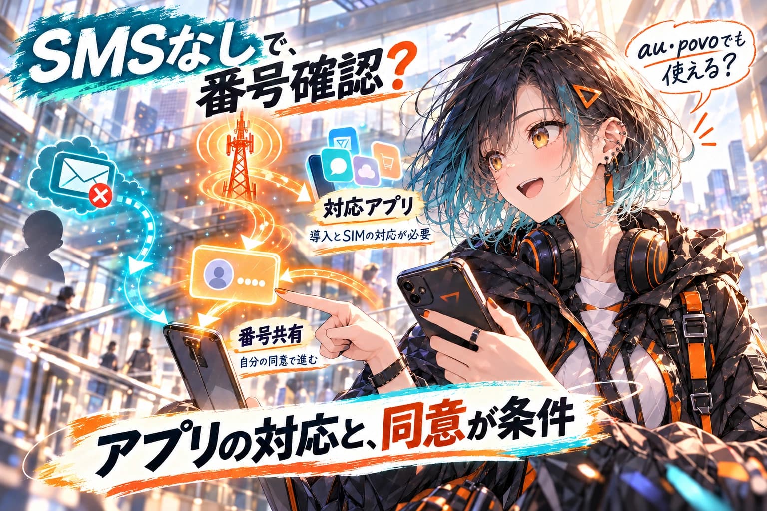 SMSが届かなくても電話番号を確認できる?au・povoの1タップ認証と使える条件のヒーロー画像