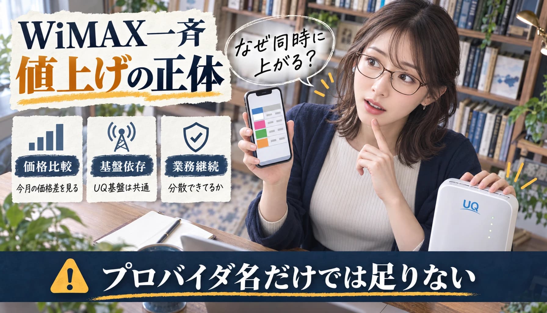 WiMAXはなぜ2026年10月に各社そろって値上げ?「プロバイダ比較」の裏にある共通コストを追うのヒーロー画像