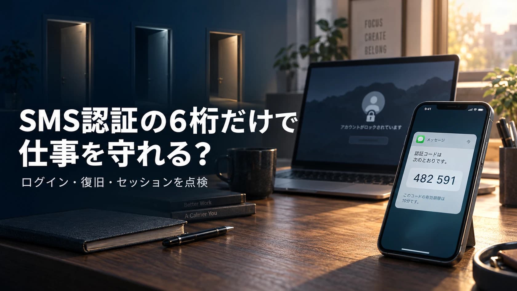 SMS認証をONにしても安全とは限らない|AIフィッシング時代、仕事アカウントを守る3つの扉のヒーロー画像