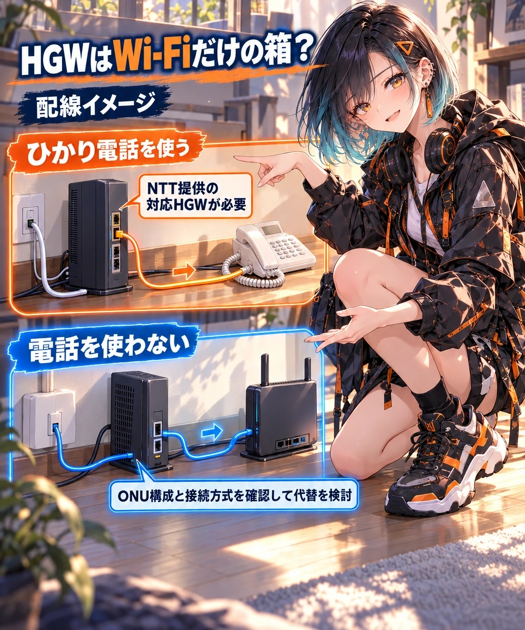 市販ルーターに替える前に、電話と配線を確かめる