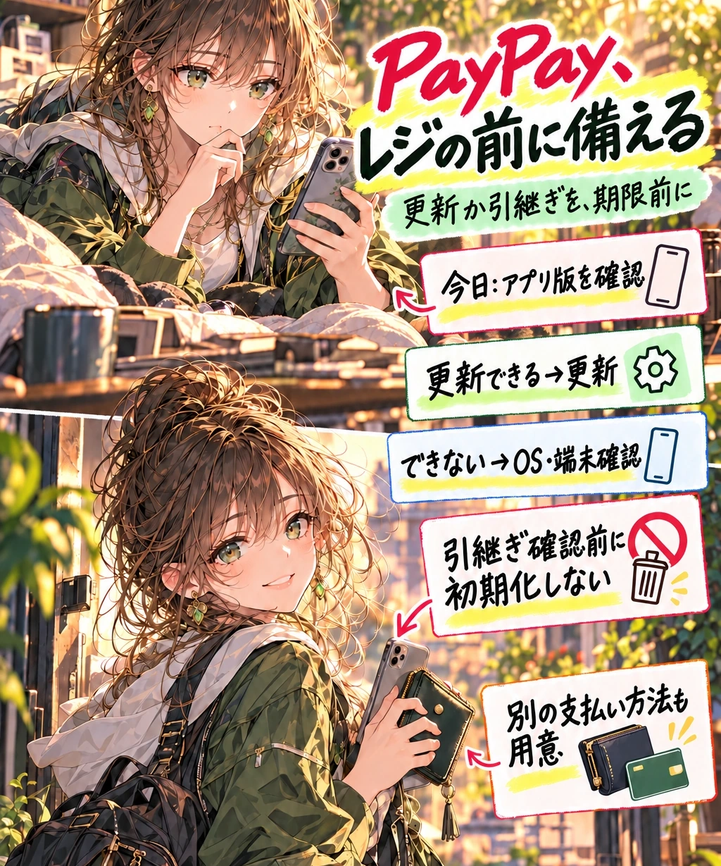 レジ前で慌てないために、今日終えること・期限までに備えること