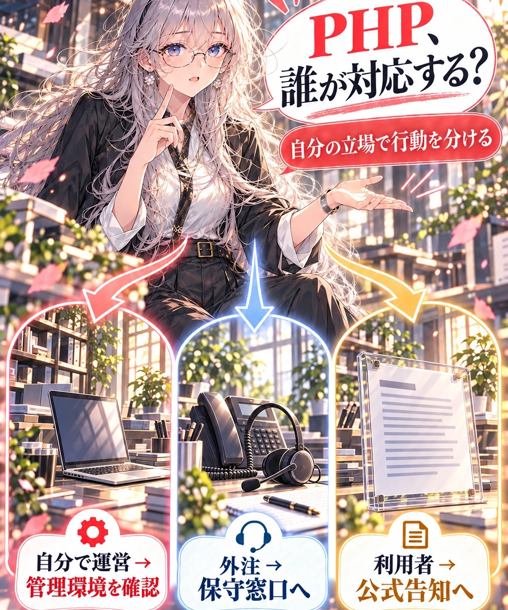自分で運営・外注・サービス利用。立場ごとに、聞く相手を分ける