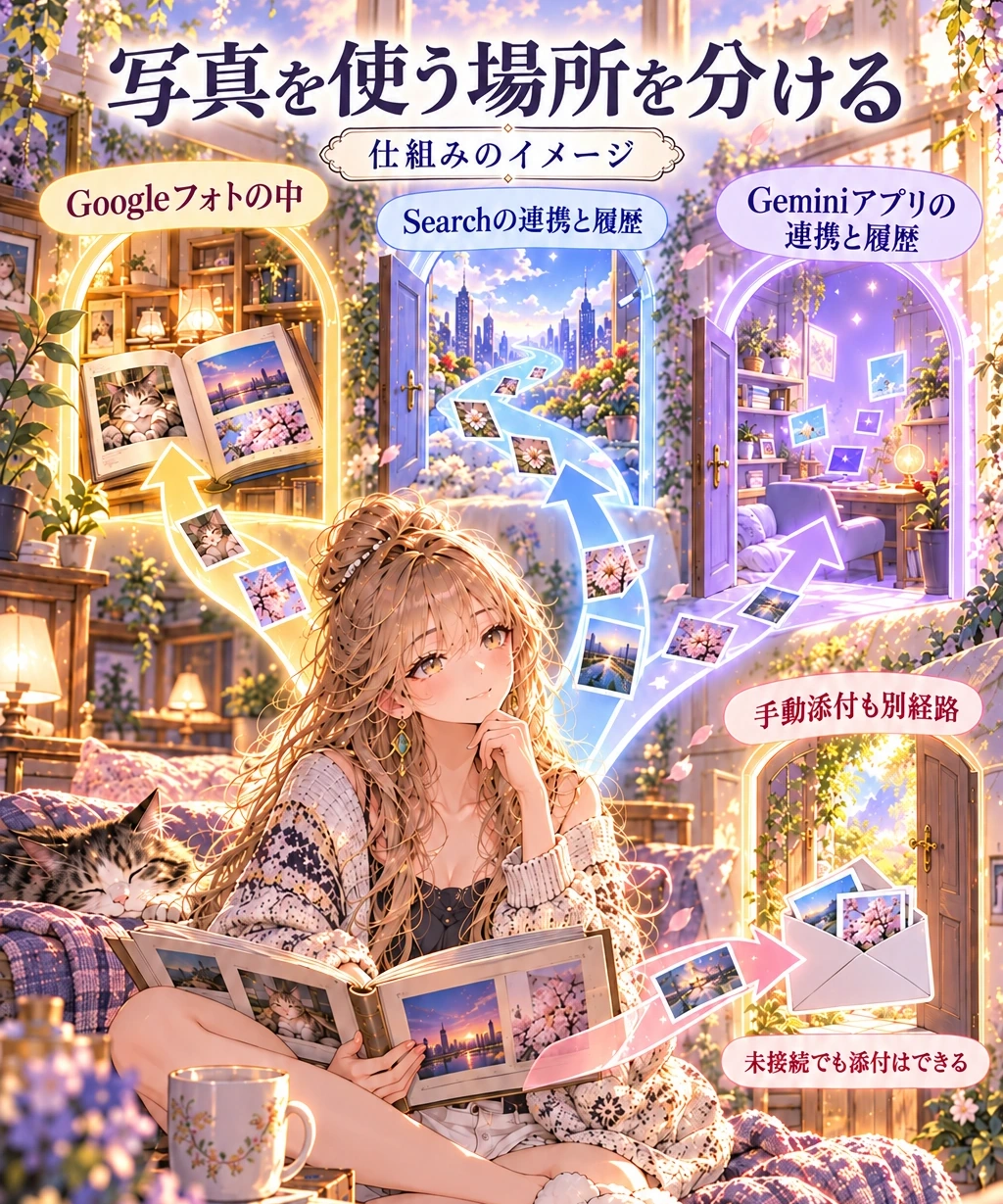 「Gemini」の名前だけでは、設定先を選べない
