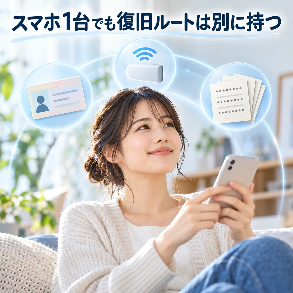 便利さは集約し復旧手段は分散する考え方の図解
