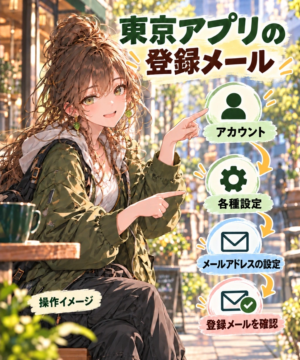 東京アプリの登録メールを確認する