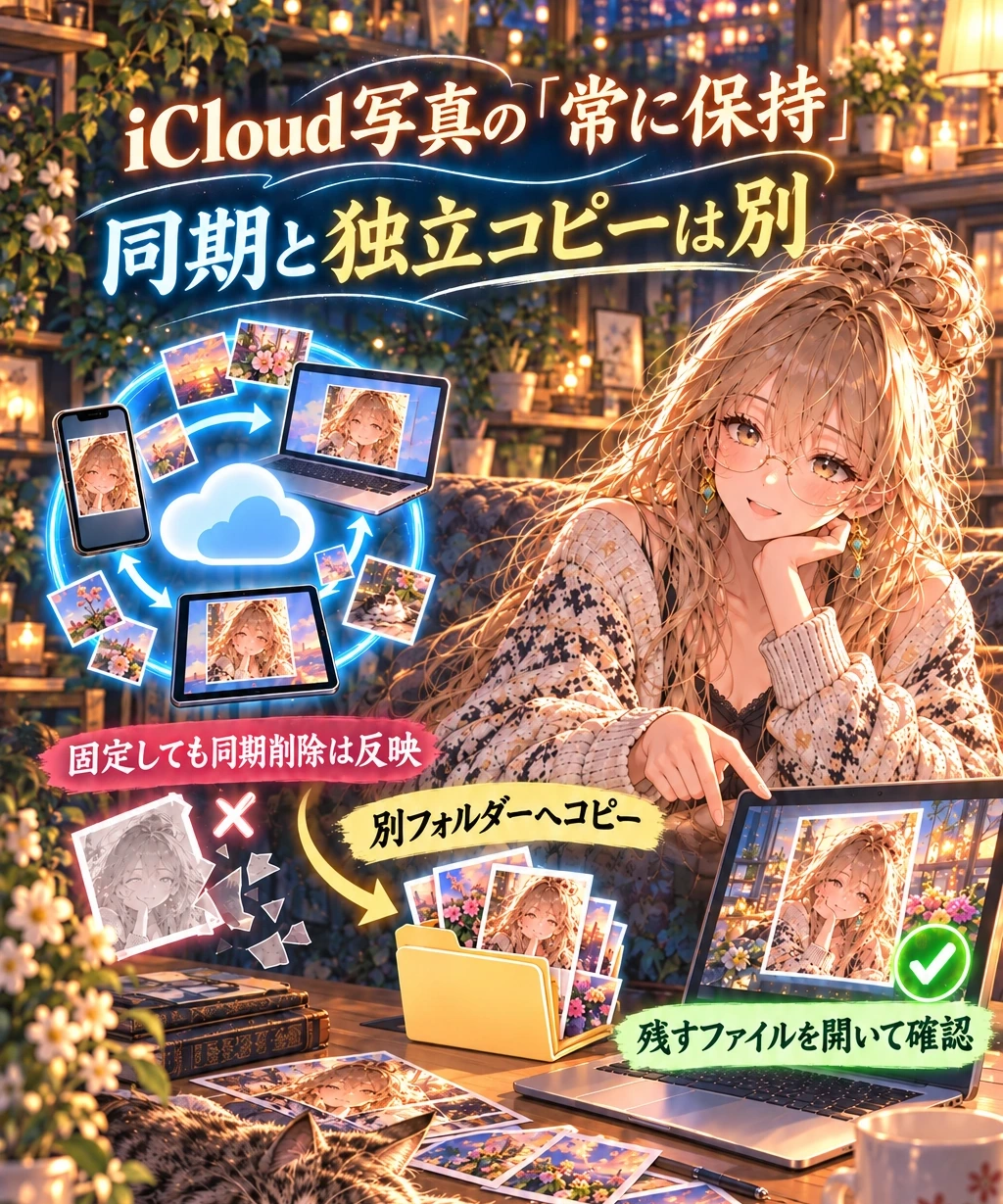 「常に保持」でもバックアップではない。残すコピーを確かめる