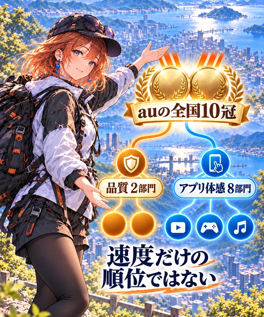 auの10冠は何を測った評価?速さだけの順位ではない