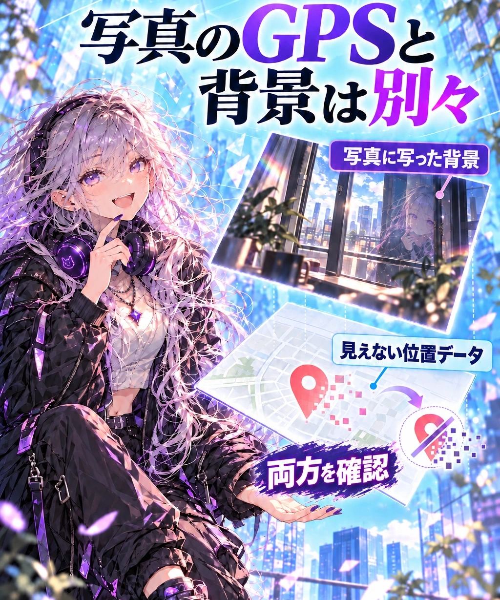GPSを消しても、写真に写った手掛かりは残る