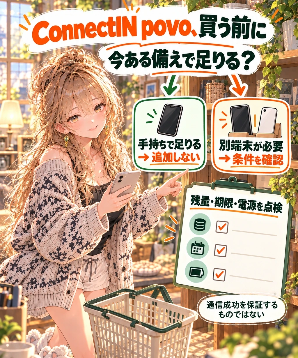 買う前に、家にある予備回線で足りるかを確かめる