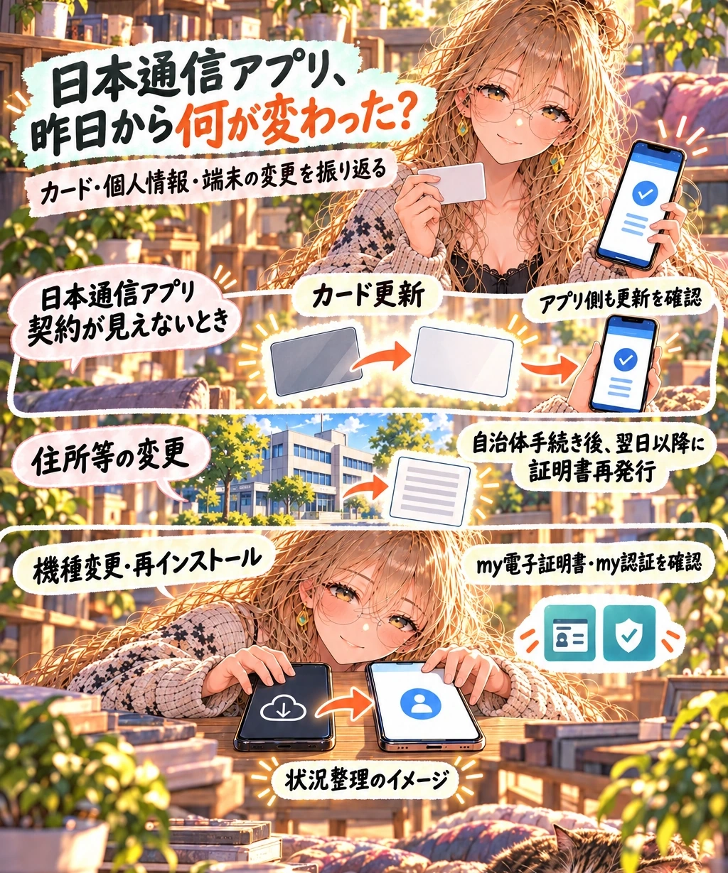 昨日まで入れたのに?カード更新・住所変更・機種変更を振り返る