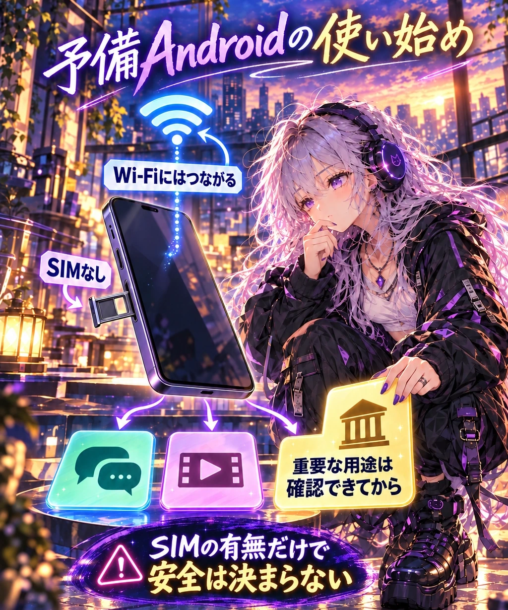 SIMを入れなければ安全?予備機も使う目的から確認する